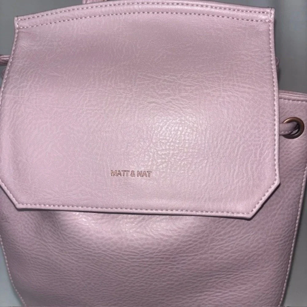 Matt & Nat Fabi Mini Vegan Leather Backpack Orchid Purple WZUE1